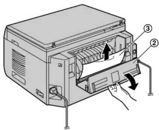 PANASONIC KX-MB2001PD - Kiedy papier zablokuje się wewnątrz urządzenia - 2