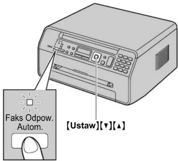 Faks Odpow. Autom. [Ustaw][▼][▲]