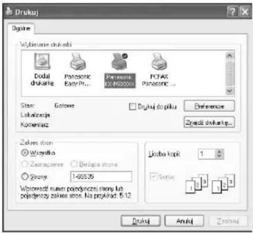 Drukuj Dgohne Wybierene drukali Dodal drukanie Panasonic Easy Pr... Panasonic EX-Microny PCFAX Panasonic ... Star: Gołowe Dykuj do plku Referencie Lakazacja Komentarz Zpajdz drukarje... Zakres skon Wyszylka Zsnażeczeń Środzka strowa Śroney: 1-65535 Wsprowadzi nuwami pojedynczej strony lub pojardency zakres skon. Na przykrad: 5-12 Jizba kopit 1 Soruj: 1 2 3 1 2 Drukuj Anuluj Zmowa