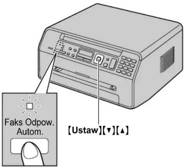 Faks Odpow. Autom. [Ustaw][▼][▲]