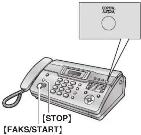 ODPOW. AUTOM. [STOP] [FAKS/START]