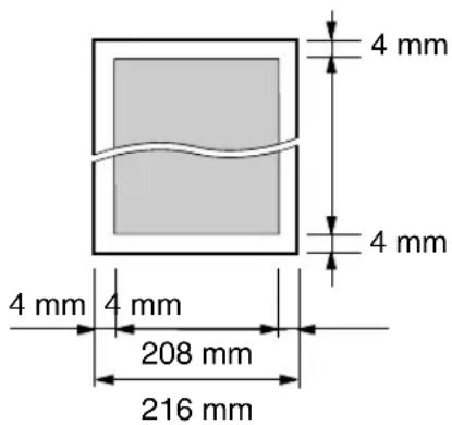 4 mm 4 mm 4 mm 4 mm 208 mm 216 mm
