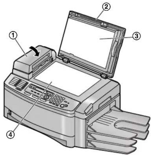 PANASONIC KX-FLB853PD - Białej płyty i szyba skanera - 3