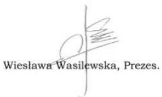 Wiesława Wasilewska, Prezes.