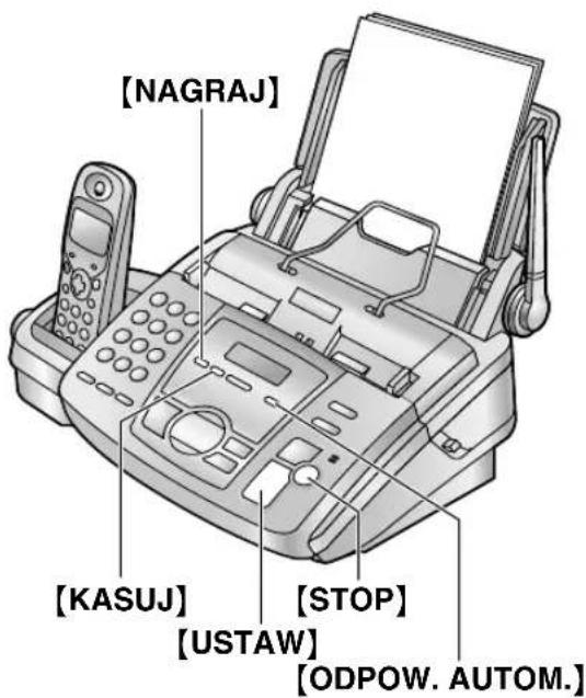 [NAGRAJ] [KASUJ] [USTAW] [STOP] [ODPOW. AUTOM.]