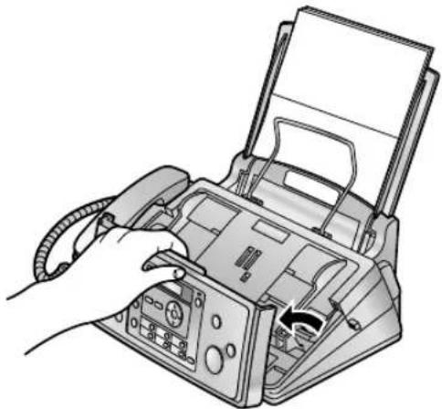 PANASONIC KX-FP701PD - Kiedy papier zablokuje się wewnątrz telefaksu - 1