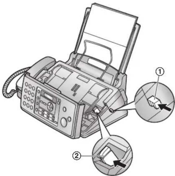 PANASONIC KX-FP701PD - Kiedy papier zablokuje się wewnątrz telefaksu - 2