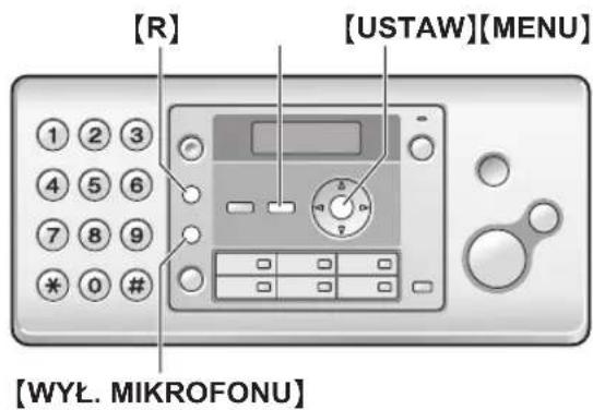 [R] [USTAW][MENU] 1 2 3 4 5 6 7 8 9 * 0 # [WYL. MIKROFONU]