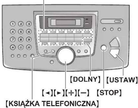 1 2 3 4 5 6 7 8 9 * 0 11 [DOLNY] [USTAW] [◀][▶][+][-] [STOP] [KSIAŻKA TELEFONICZNA]