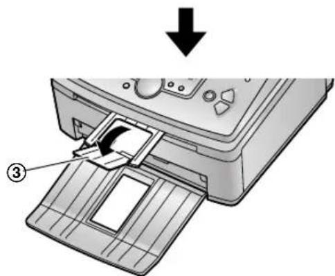 Diagram showing printer press application with labeled component ③ and downward arrow indicating process