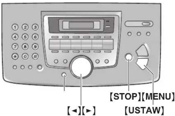 1 2 3 4 5 6 7 8 9 0 # [◀][▶] [STOP][MENU] [USTAW]