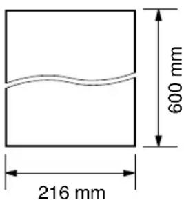 216 mm 600 mm