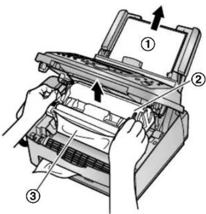 PANASONIC KX-FLM653PD - Kiedy papier zablokował się w pobliżu wyjścia papieru - 3