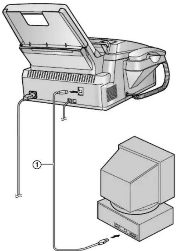 PANASONIC KX-FLM653PD - ① Przewód USB - 1