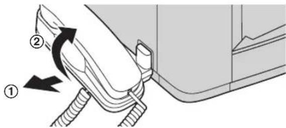 PANASONIC KX-FLB883PD - Odłączanie słuchawki - 1