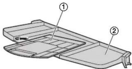 PANASONIC KX-FLB883PD - Jeśli przedłużenie tacy jest niezamontowane - 1