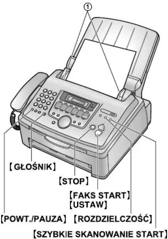 [GŁOŚNIK] [STOP] [FAKS START] [USTAW] [POWT./PAUZA] [ROZDZIELCZOŚĆ] [SZYBKE SKANOWANIE START]