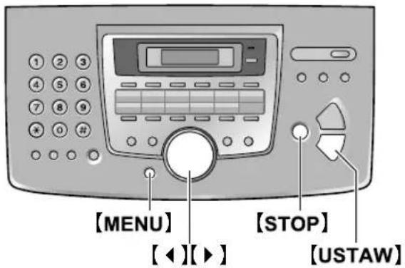 1 2 3 4 5 6 7 8 9 * 0 # [MENU] [◀][▶] 【STOP】 [USTAW]