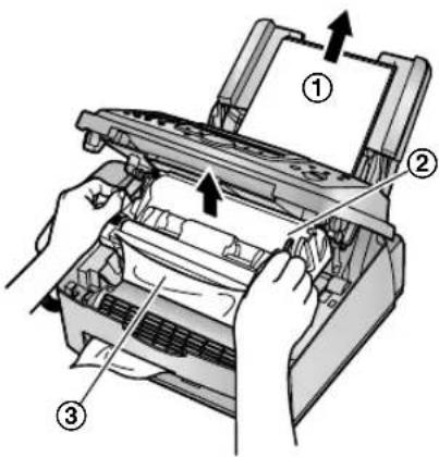 PANASONIC KX-FL613PD - Kiedy papier zablokował się w pobliżu wyjścia: - 2