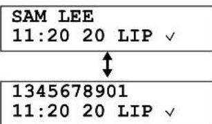 SAM LEE 11:20 20 LIP ✓ 1345678901 11:20 20 LIP ✓