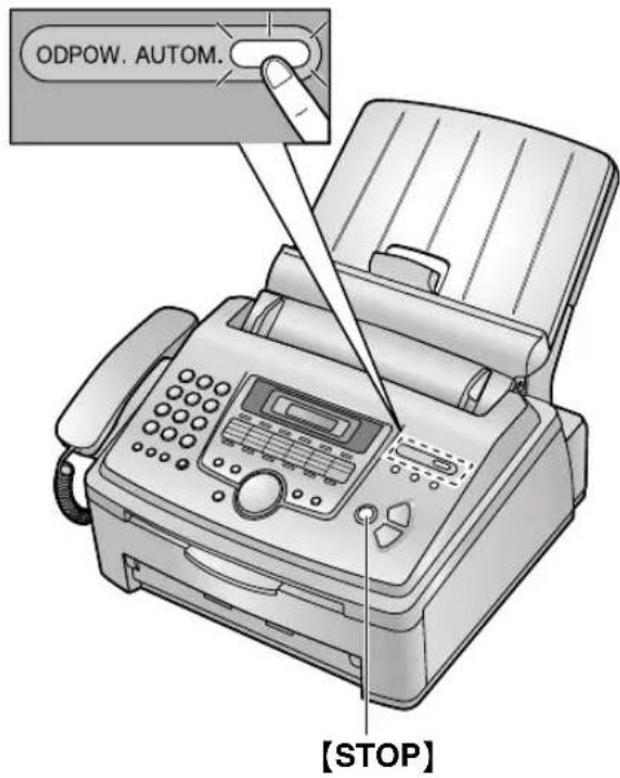 PANASONIC KX-FL613PD - Uruchamianie trybu TEL/FAKS - 1