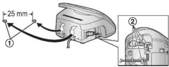PANASONIC KX-FC962PD - Montaż ładowarki na ścianie - 1