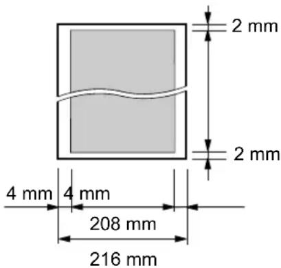 PANASONIC KX-FC278PD - Efektywny obszar skanowania - 1