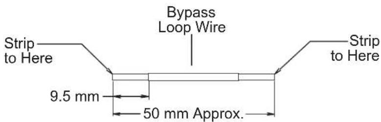 Strip to Here Bypass Loop Wire Strip to Here 9.5 mm 50 mm Approx.
