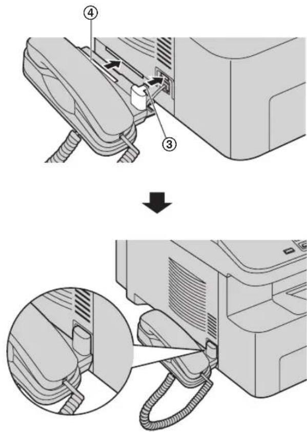 PANASONIC KX-MB263PD - Wsuń zaczep (③) i wystający element (④). - 1