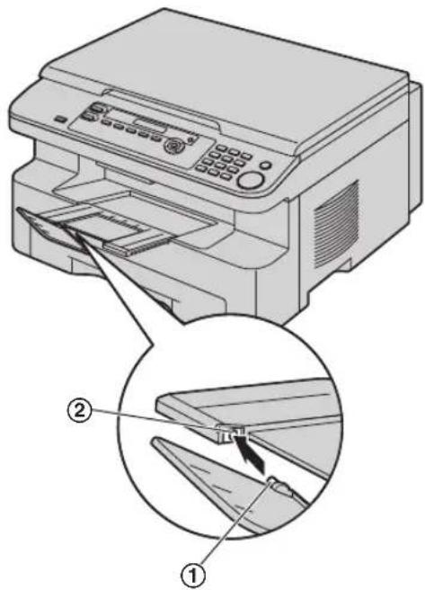 PANASONIC KX-MB263PD - Jeżeli górna część przedłużenia tacy nie jest zamontowana - 1