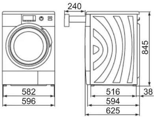 PANASONIC NA-169VG4 - Odpowiednie miejsce dla pralki - 1