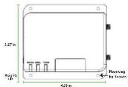 2.47 m Height 1.6 4.05 m Mounting for Screen