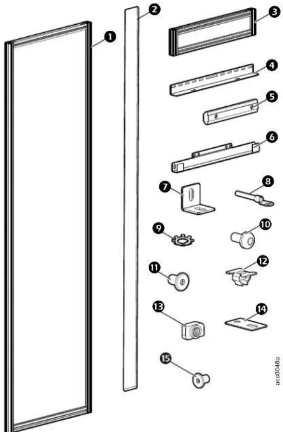 Exploded view diagram of a refrigerator with numbered parts for identification