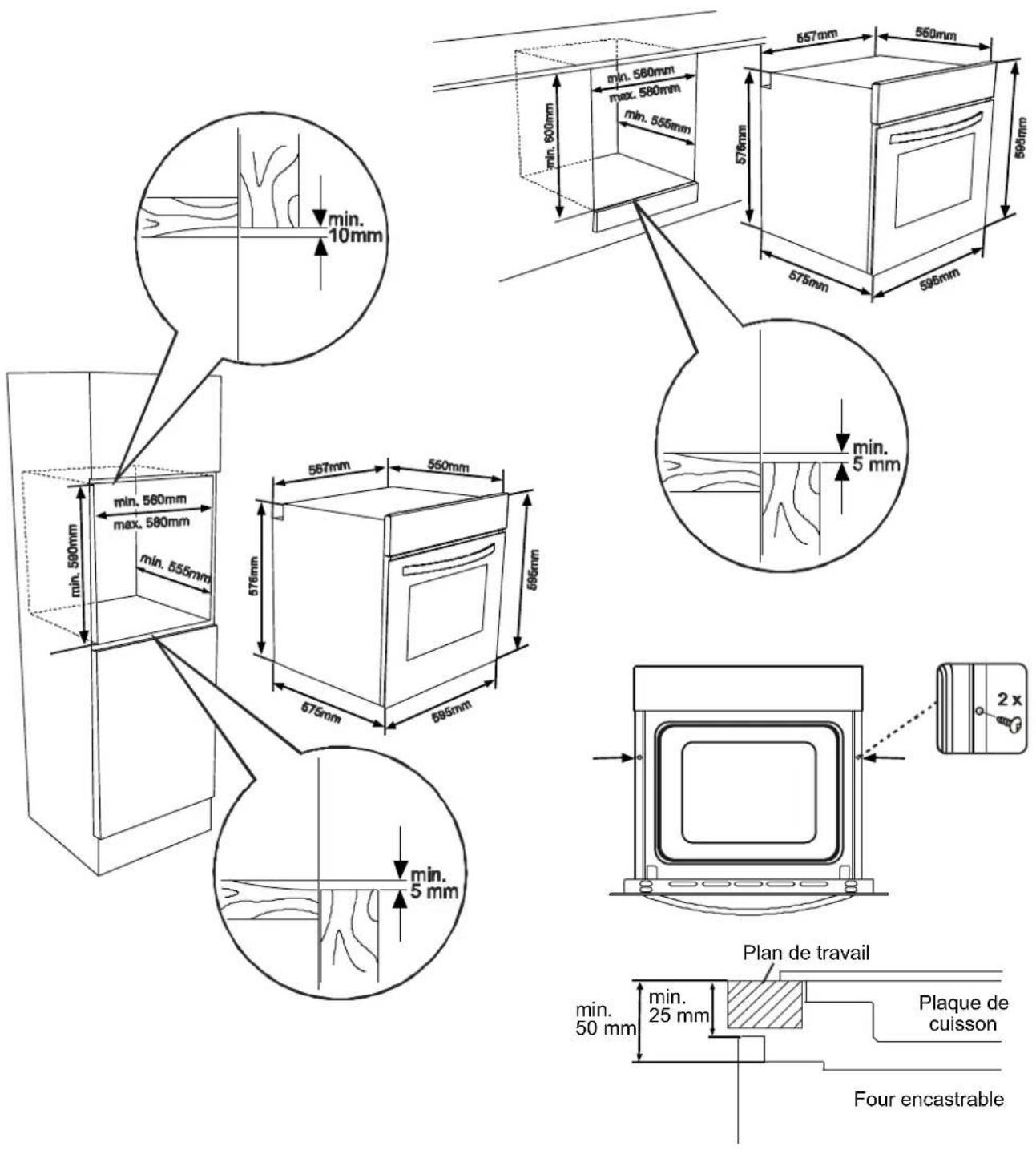 WALTHAM WTMP64K - INSTALLATION DU FOUR ENCASTRABLE - 1