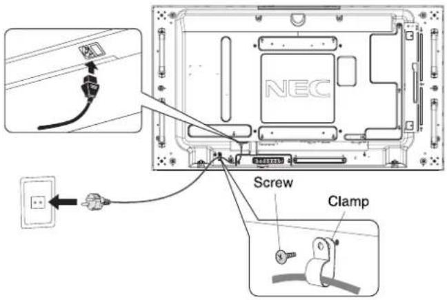 NEC MultiSync X464UNS-2 - Connect the supplied power cord - 1