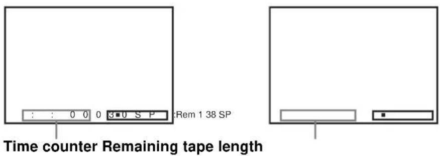 Time counter Remaining tape length