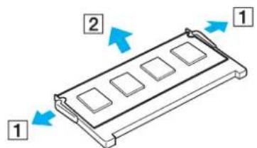 SONY Vaio VGN-FZ11M - Wyjmowanie i instalowanie modułu pamięci - 2