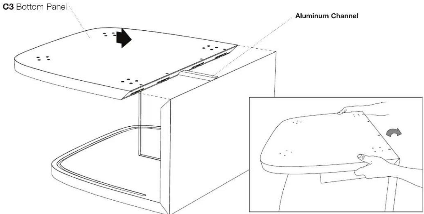 C3 Bottom Panel Aluminum Channel