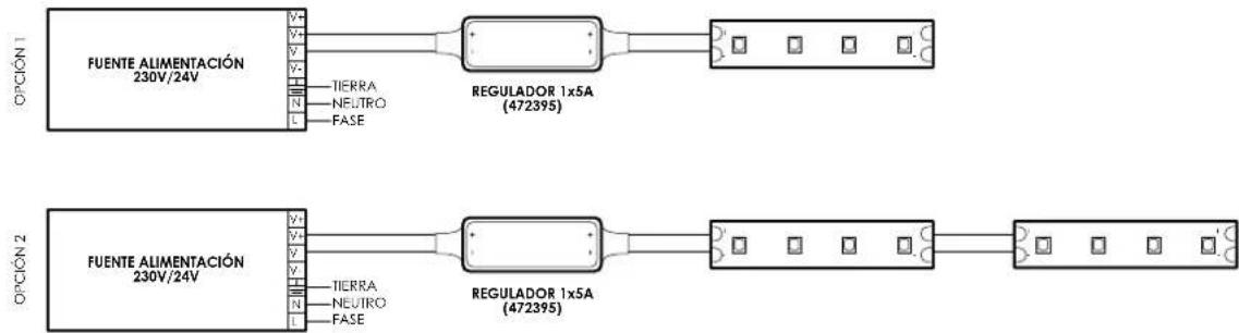 FUENTE ALIMENTACIÓN 230V/24V TIERRA NEUTRO FASE REGULADOR 1x5A (472395) FUENTE ALIMENTACIÓN 230V/24V TIERRA NEUTRO FASE REGULADOR 1x5A (472395)