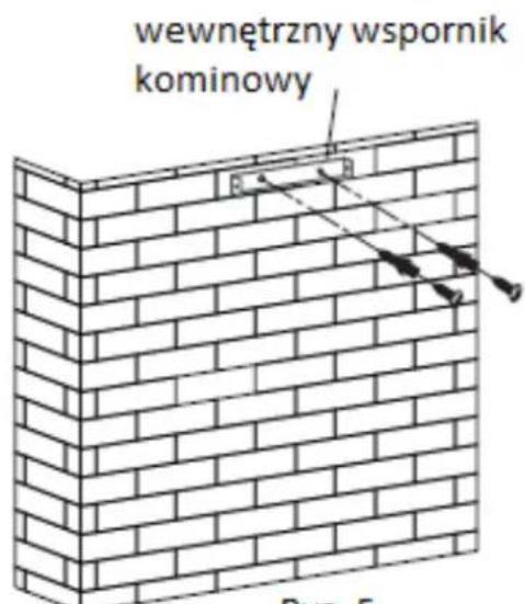wewnętrzny wspornik kominowy