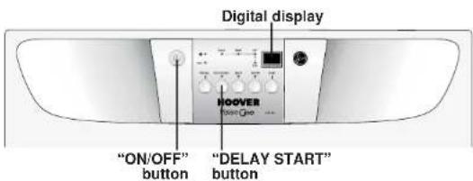 Digital display "ON/OFF" button "DELAY START" button