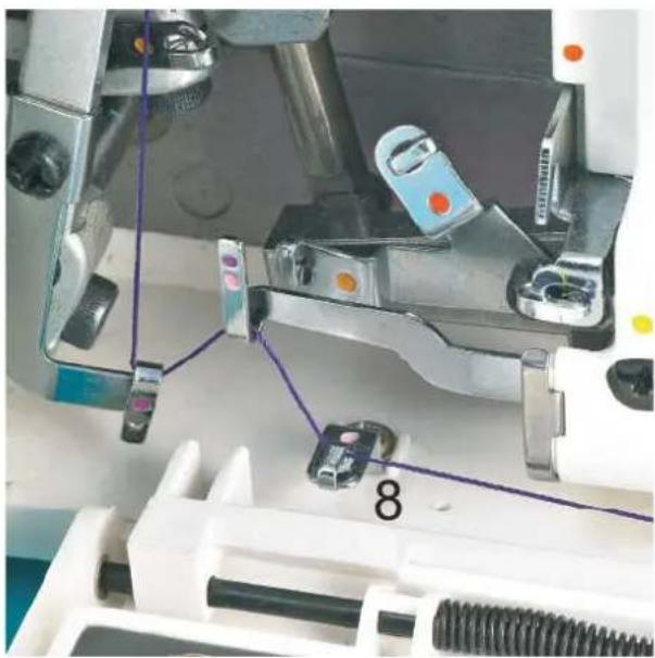 Łucznik Overlock 820D-5 - Nawlekanie Dolny chwytacz (żółty) - 11