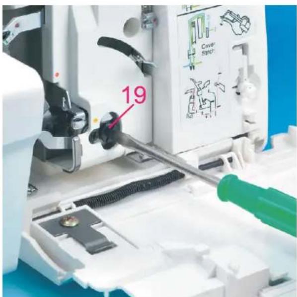 Łucznik Overlock 820D-5 - Dla ściegu drabinkowego oraz dwunitkowego łańcuszkowego: - 1