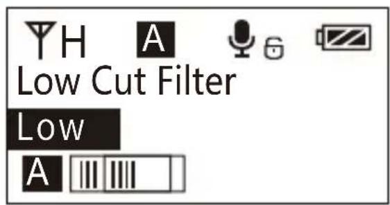 Comica CVM-WM200C - Low Cut Filter 'Low/High/OFF' Adjustment - 3