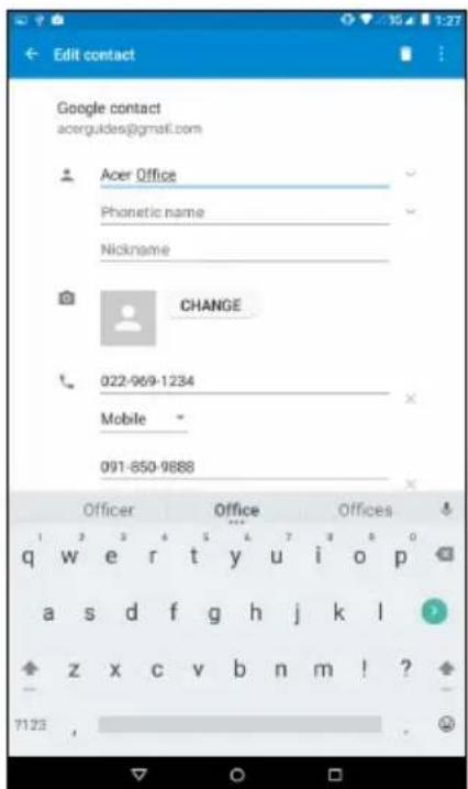 ACER Talk 7 - Editing a contact - 1