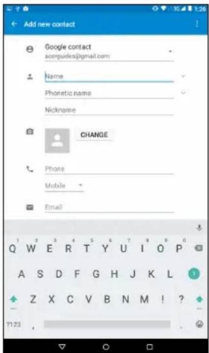 ACER Talk 7 - Adding a new contact - 1