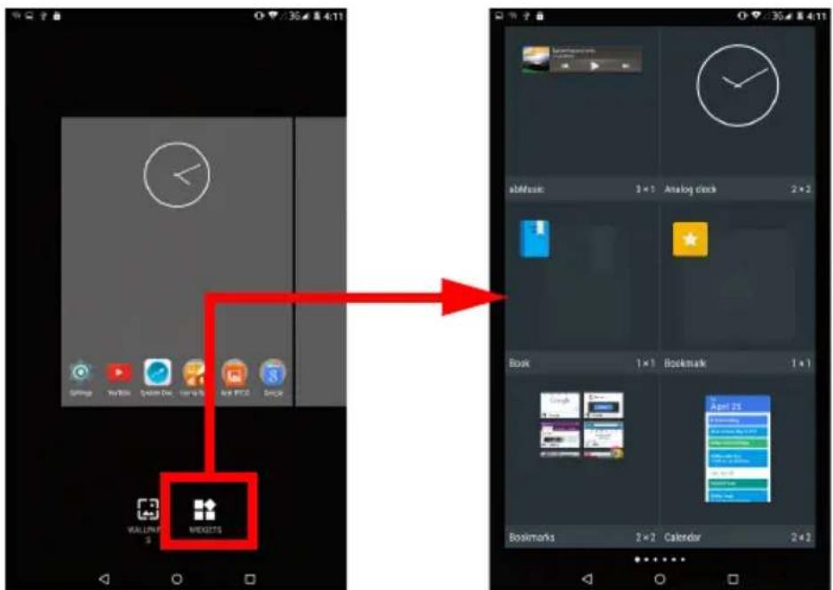 ACER Talk 7 - Adding widgets to a Home screen - 1