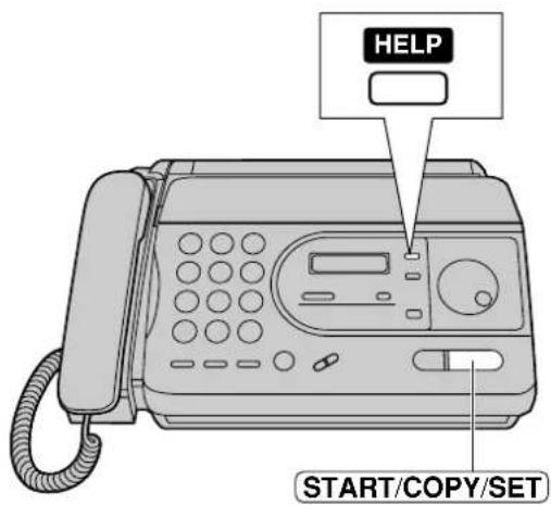 HELP START/COPY/SET