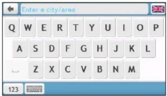 Enter a city/area Q W E R T Y U I O P A S D F G H J K L Z X C V B N M 123