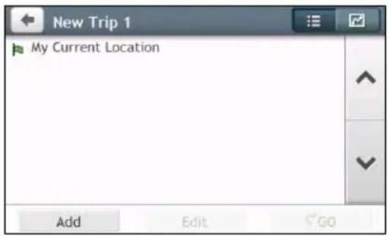 New Trip 1 My Current Location Add Edit GO